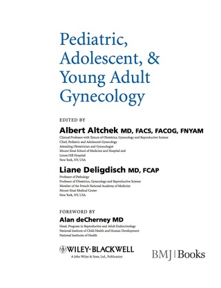 Pediatric Adolescent and Young Adult Gynecology