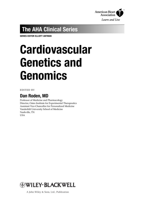 Cover image for book Cardiovascular Genetics and Genomics