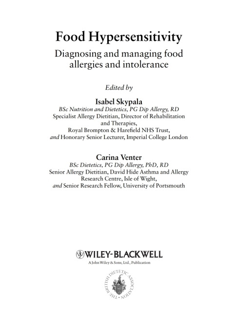 Cover image for book Food Hypersensitivity