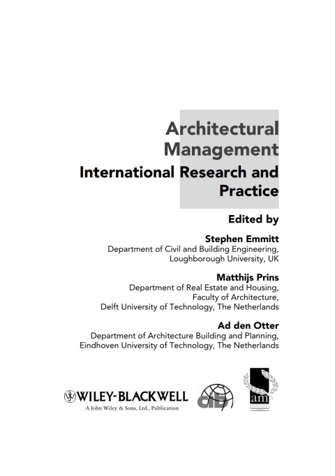 Architectural Management: International Research and Practice 