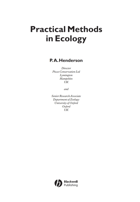 Cover image for book Practical Methods in Ecology