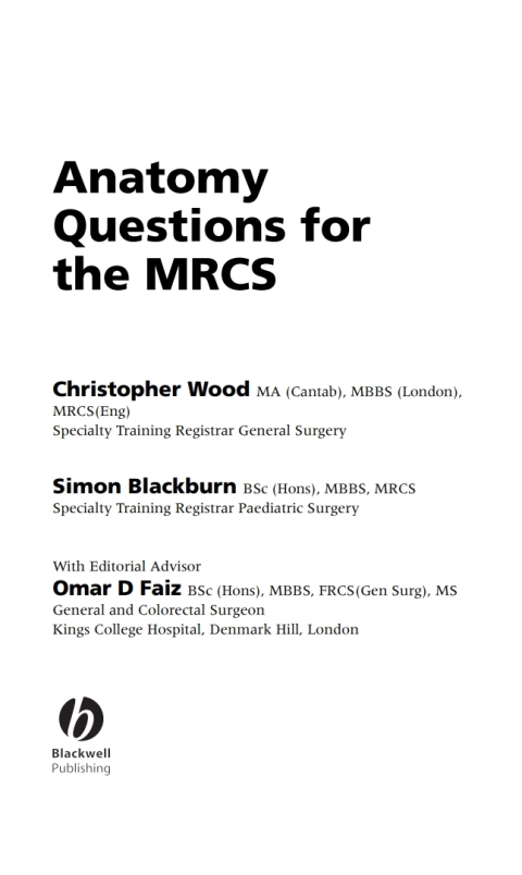 Anatomy Questions for the MRCS 