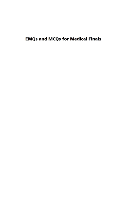 Cover image for book EMQs and MCQs for Medical Finals