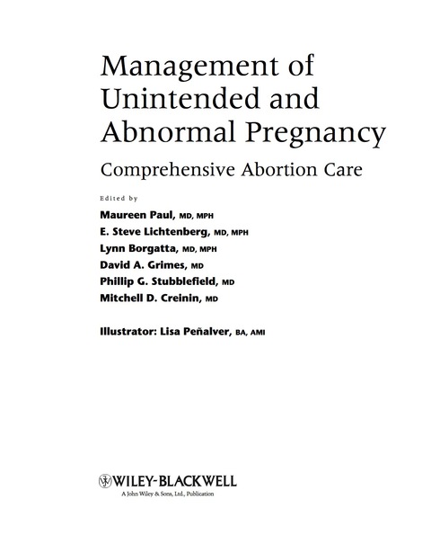 Management of Unintended and Abnormal Pregnancy: Comprehensive Abortion Care 
