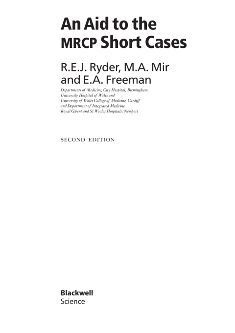 An Aid to the MRCP Short Cases 