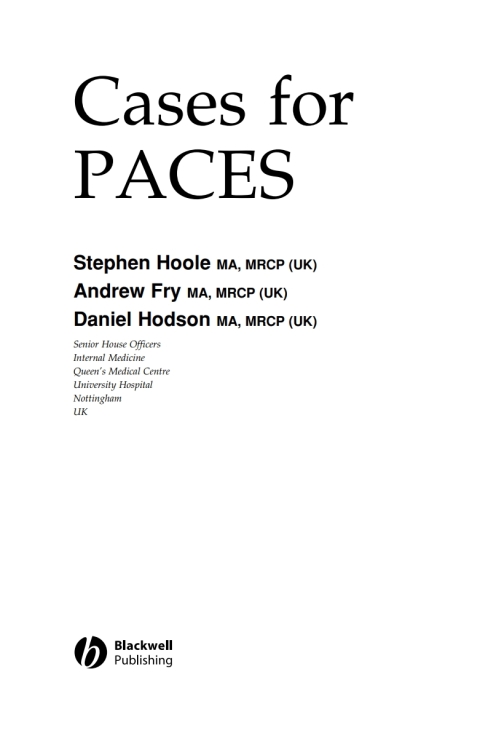 Cover image for book Cases for PACES