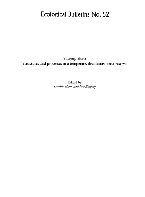 Cover image for book Ecological Bulletins, Suserup Skov