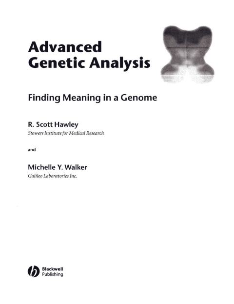 Cover image for book Advanced Genetic Analysis: Finding Meaning in a Genome