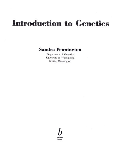 Cover image for book Introduction to Genetics