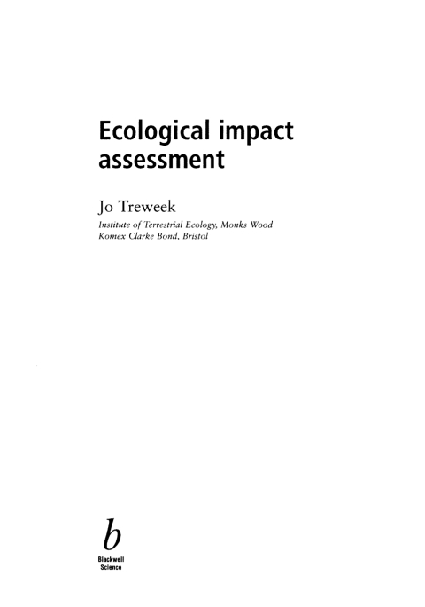 Cover image for book Ecological Impact Assessment
