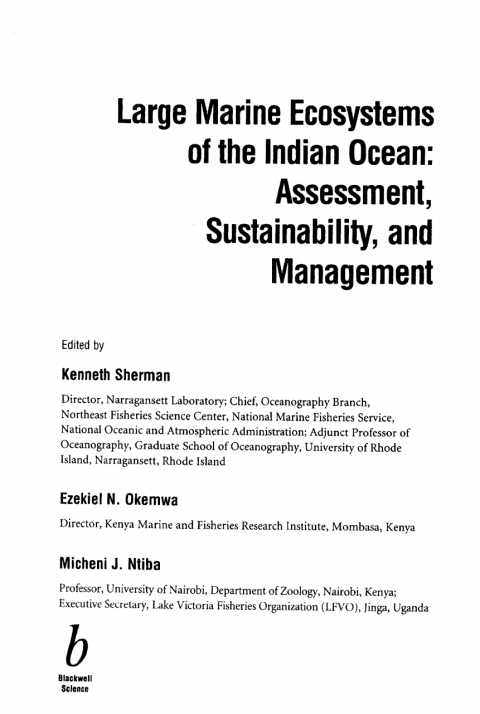 Cover image for book Large Marine Ecosystems of the Indian Ocean: Assessment, Sustainability and Management