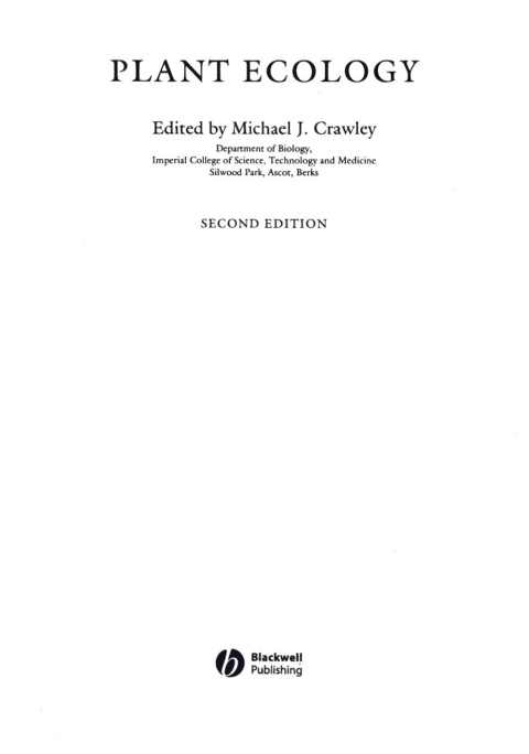Cover image for book Plant Ecology