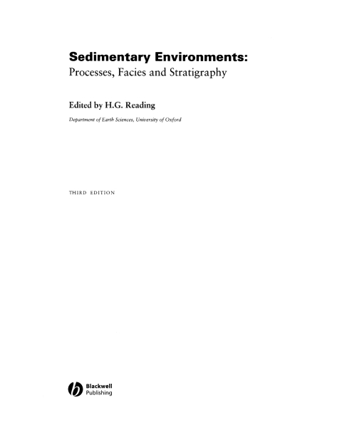 Cover image for book Sedimentary Environments: Processes, Facies and Stratigraphy