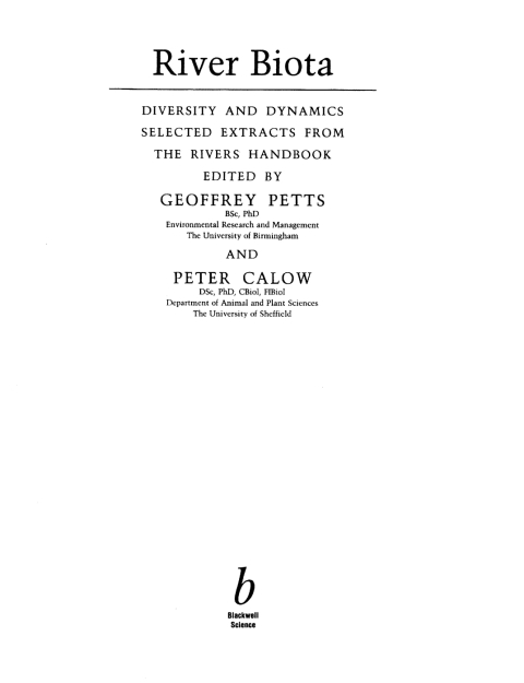 Cover image for book River Biota