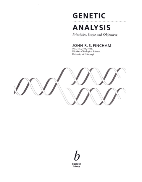 Cover image for book Genetic Analysis