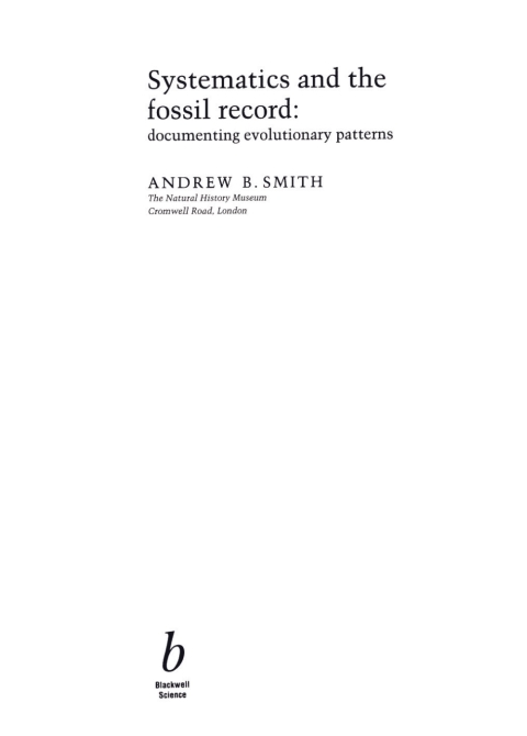 Systematics and the Fossil Record 