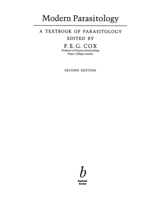 Modern Parasitology a Textbook of Parasitology