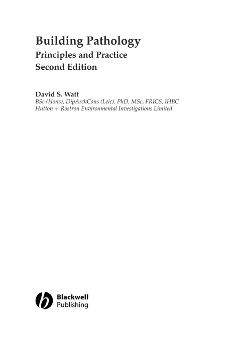 Cover image for book Building Pathology