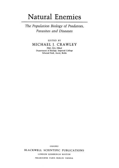Cover image for book Natural Enemies