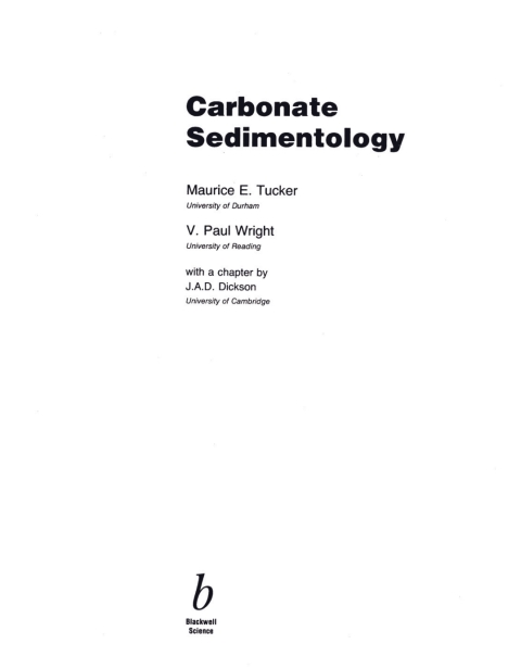 Carbonate Sedimentology 
