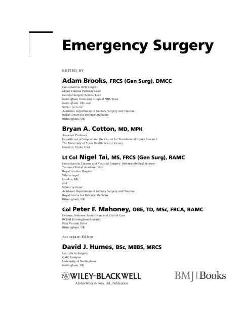 Cover image for book Emergency Surgery