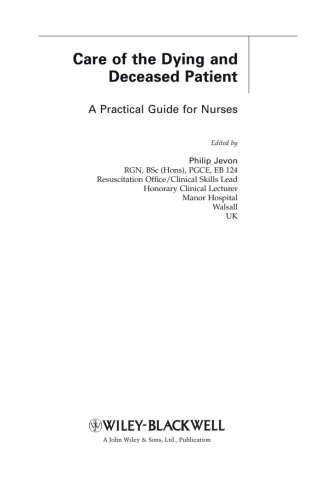 Care of the Dying and Deceased Patient