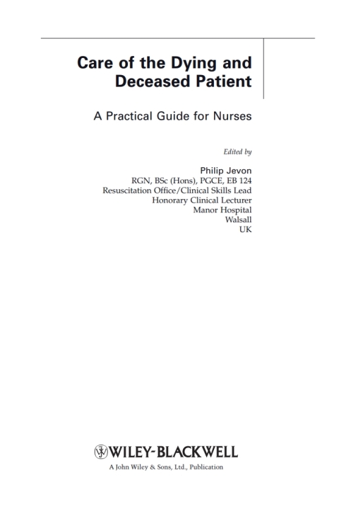 Cover image for book Care of the Dying and Deceased Patient