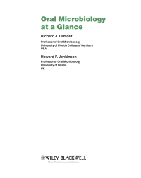 ORAL MICROBIOLOGY AT A GLANCE