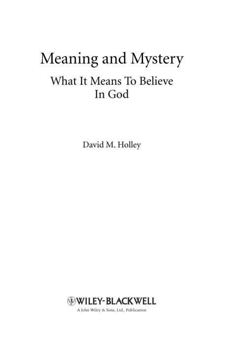 Cover image for book Meaning and Mystery