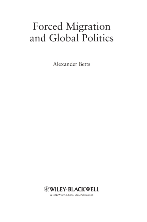 Cover image for book Forced Migration and Global Politics