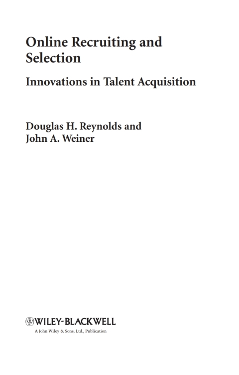 Cover image for book Online Recruiting and Selection