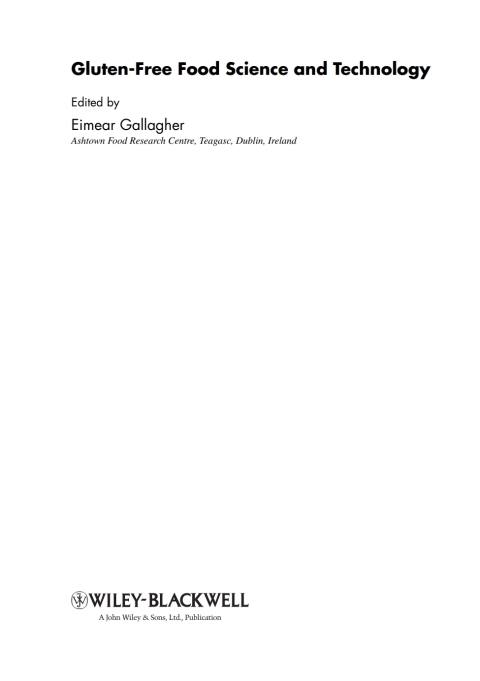 Cover image for book Gluten-Free Food Science and Technology