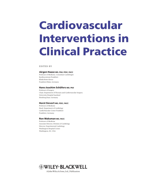 Cover image for book Cardiovascular Interventions in Clinical Practice