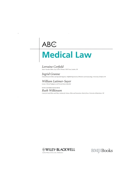 ABC of Medical Law 