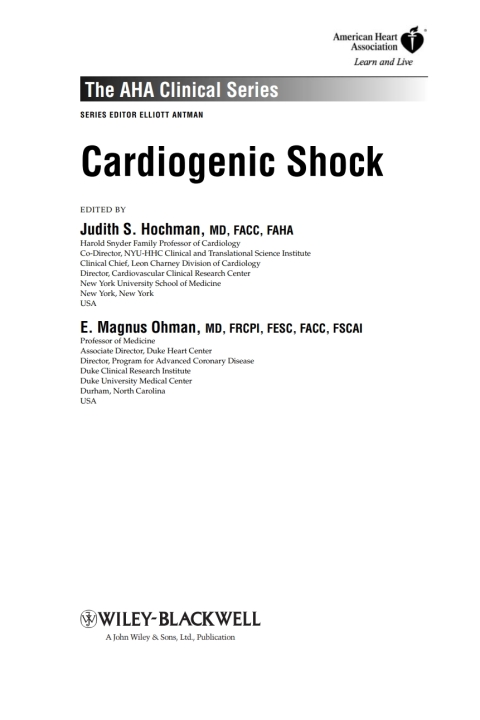 Cover image for book Cardiogenic Shock