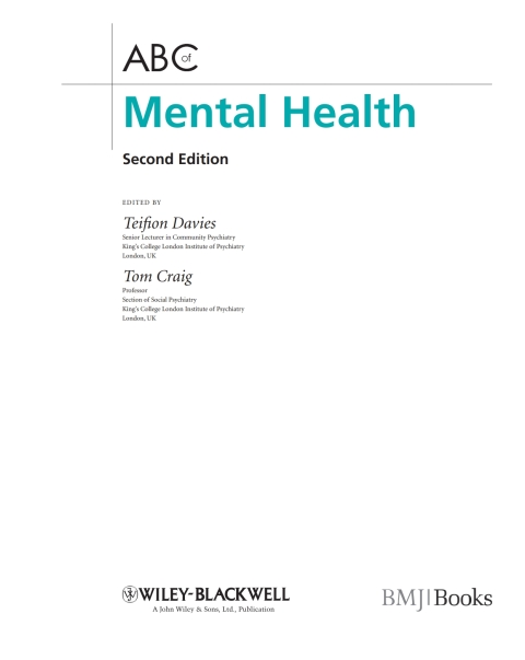 Cover image for book ABC of Mental Health