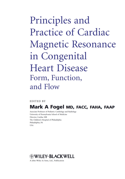 Cover image for book Principles and Practice of Cardiac Magnetic Resonance in Congenital Heart Disease