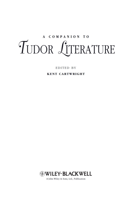 Cover image for book A Companion to Tudor Literature