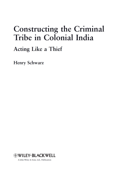 Cover image for book Constructing the Criminal Tribe in Colonial India