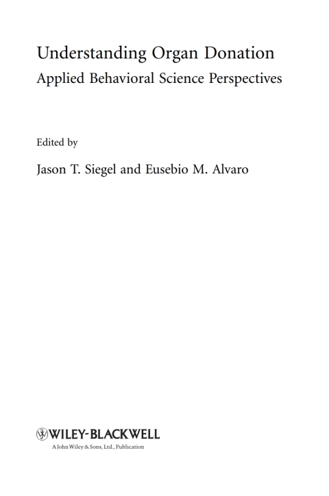 Cover image for book Understanding Organ Donation