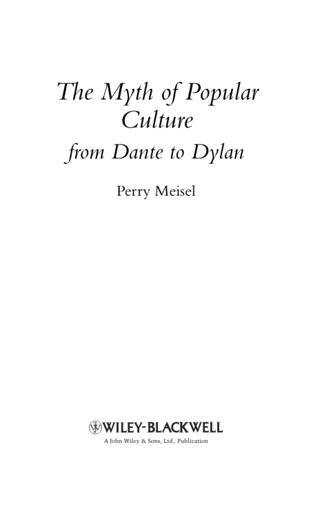Cover image for book The Myth of Popular Culture