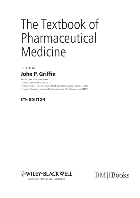 The Textbook of Pharmaceutical Medicine 