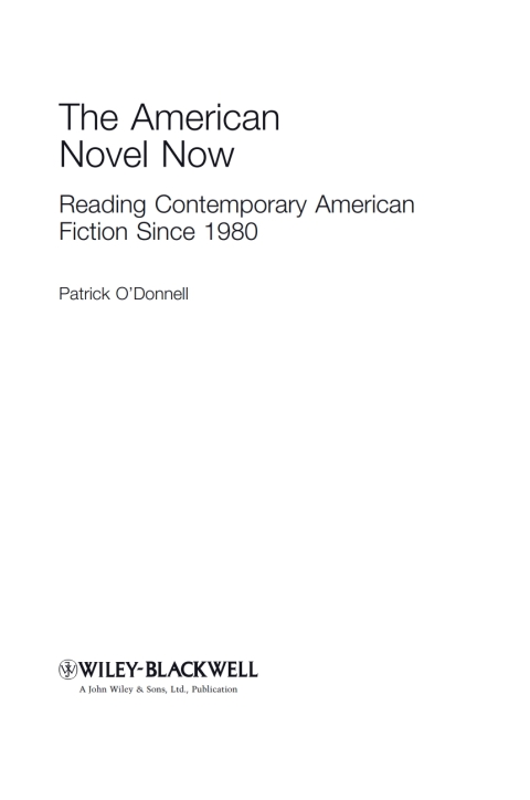Cover image for book The American Novel Now