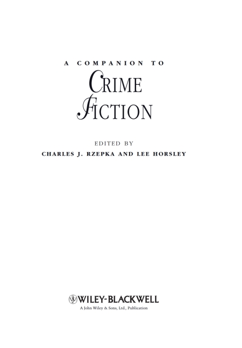 Cover image for book A Companion to Crime Fiction