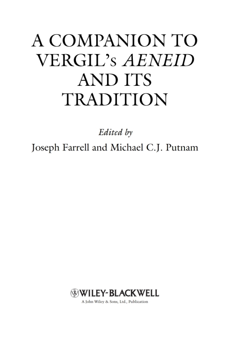 Cover image for book A Companion to Vergil's Aeneid and its Tradition