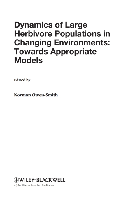 Dynamics of Large Herbivore Populations in Changing Environments 