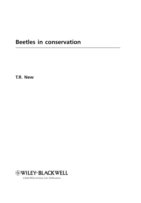 Cover image for book Beetles in Conservation