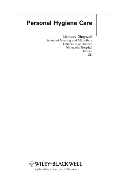 Cover image for book Personal Hygiene Care