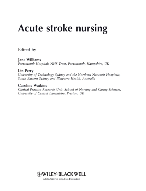 Cover image for book Acute Stroke Nursing