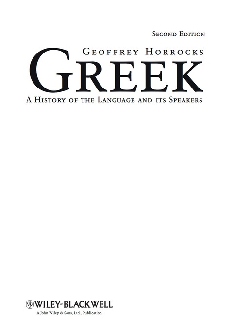 Cover image for book Greek: A History of the Language and its Speakers